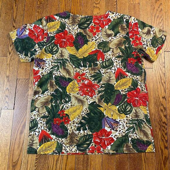 Vintage 80s YS Sport by Youngstuff Floral and Animal Print Two Piece Set - Picture 4 of 7